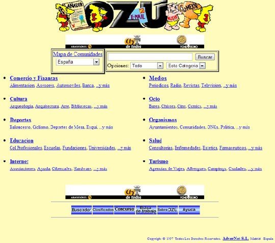 Portales y directorios en los años 90