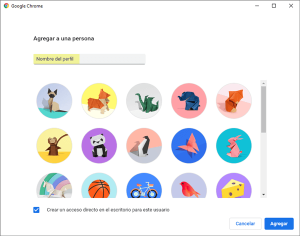 Crear perfil de usuario de Google en Chrome