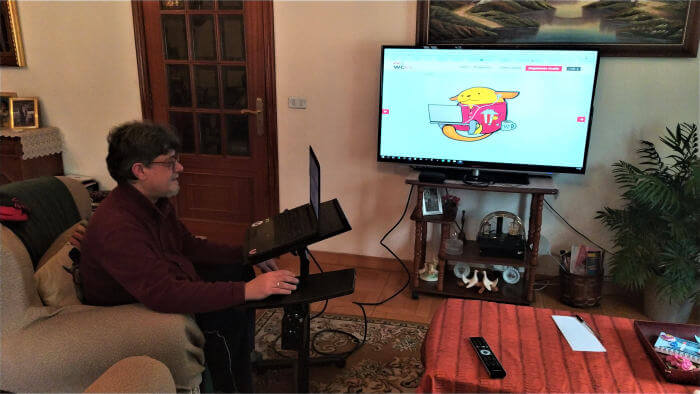 Setup audiovisual WCES 2020 en casa